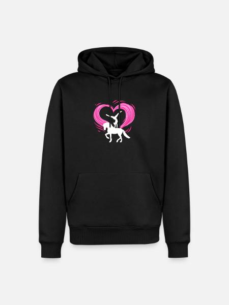 I Love Vaulting Volti Equestrian Vaulting - Men’s Premium Organic Hoodie - black