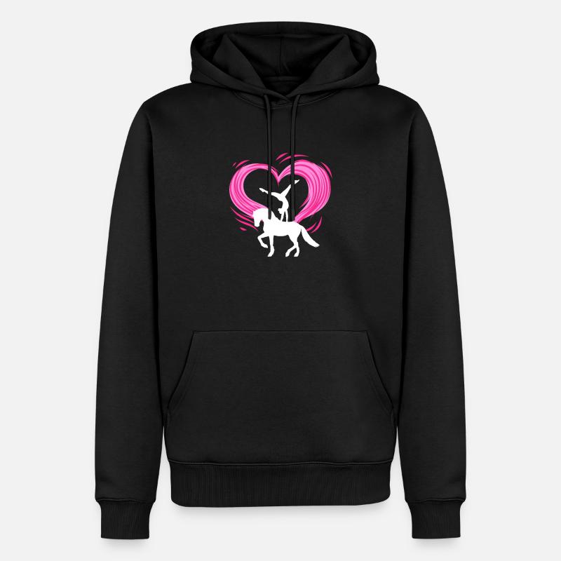 J'aime le voltige Volti Equitation Vaulting - Sweat à capuche Premium bio Homme - noir