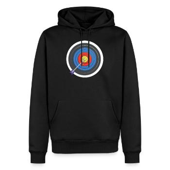 Tir à l’arc Flèche Flèche Sport - Sweat à capuche Premium bio Homme - noir - Devant - Nico (187cm)