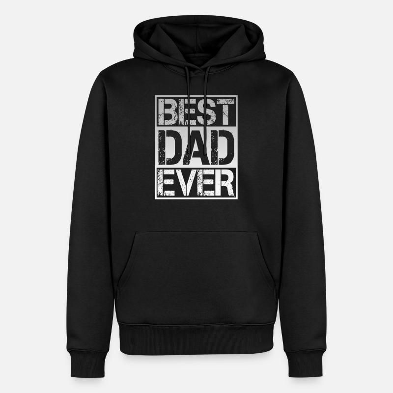 Bester Papa - Männer Premium Bio Hoodie - Schwarz