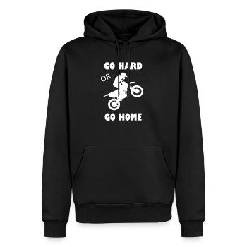 Motorbike Bike Motorsport Motocross Motorbike - Men’s Premium Organic Hoodie - black - Front - Nico (187cm)