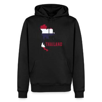 Thailand - Männer Premium Bio Hoodie - Schwarz - Vorne - Nico (187cm)