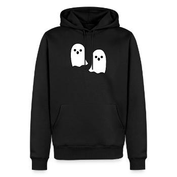 Geister - Männer Premium Bio Hoodie - Schwarz - Vorne - Nico (187cm)