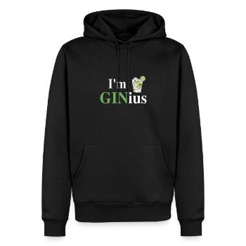 Gin - Männer Premium Bio Hoodie - Schwarz - Vorne - Nico (187cm)