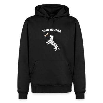 Hundeliebe Hund Dackel - Männer Premium Bio Hoodie - Schwarz - Vorne - Nico (187cm)