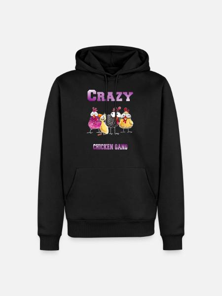 Crazy Chicken Gang - Men’s Premium Organic Hoodie - black
