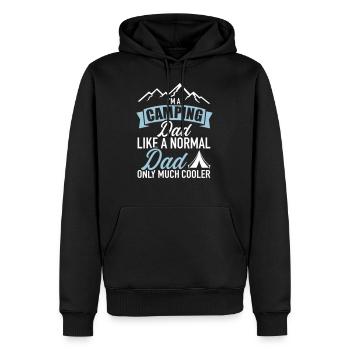 Camping - Männer Premium Bio Hoodie - Schwarz - Vorne - Nico (187cm)