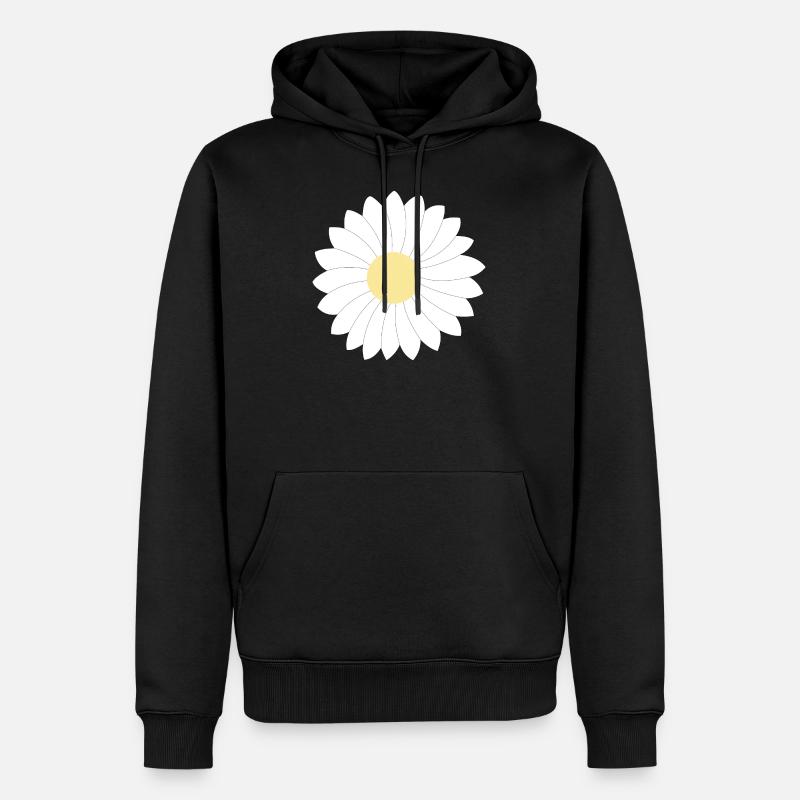 Gänseblümchen - Männer Premium Bio Hoodie - Schwarz