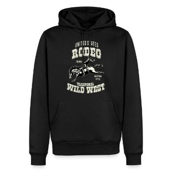 Wild West Rodeo - Männer Premium Bio Hoodie - Schwarz - Vorne - Nico (187cm)