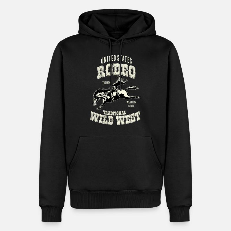 Wild West Rodeo - Sweat à capuche Premium bio Homme - noir
