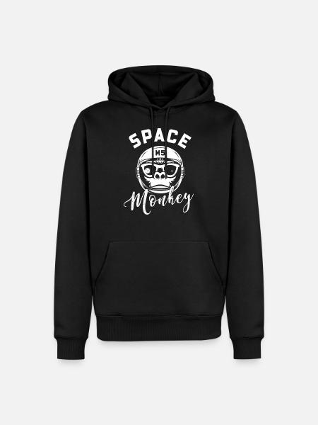 Space Monkey - Men’s Premium Organic Hoodie - black