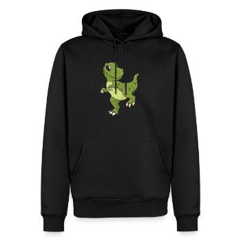 DinosaureS Dino T-Rex - Sweat à capuche Premium bio Homme - noir - Devant - Nico (187cm)
