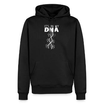 Fahrrad Fahren Geschenk DNA - Männer Premium Bio Hoodie - Schwarz - Vorne - Nico (187cm)
