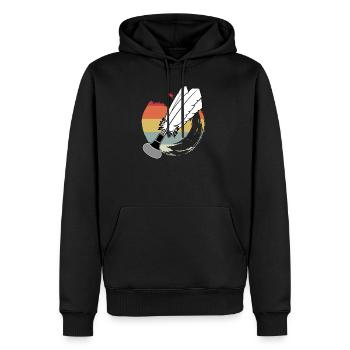 Indiaca Volleyball Vintage Amérique du Sud - Sweat à capuche Premium bio Homme - noir - Devant - Nico (187cm)