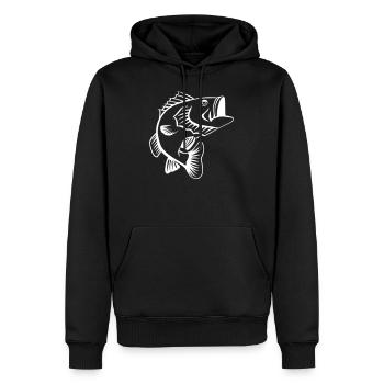 Barsch - Männer Premium Bio Hoodie - Schwarz - Vorne - Nico (187cm)