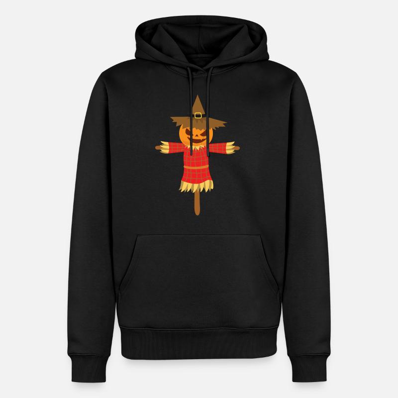 Halloween - Vogelscheuche - Männer Premium Bio Hoodie - Schwarz