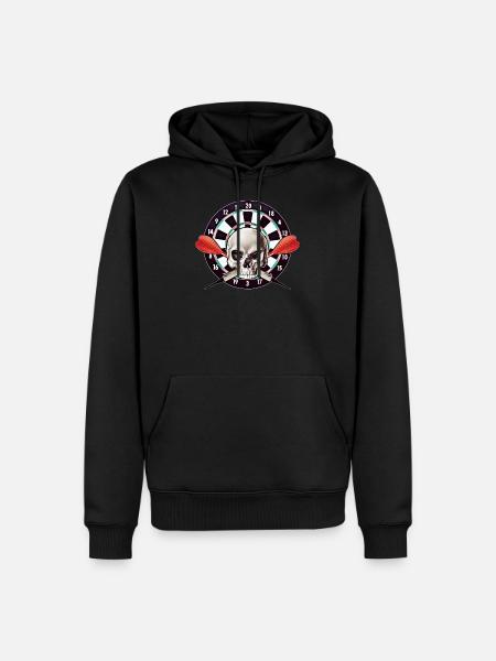 dart skull - Men’s Premium Organic Hoodie - black