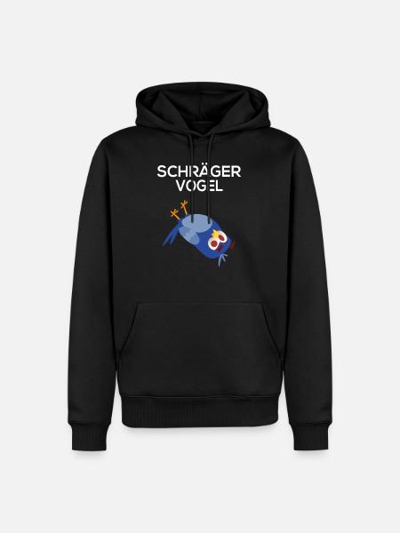Schräger Vogel lustig - Männer Premium Bio Hoodie - Schwarz