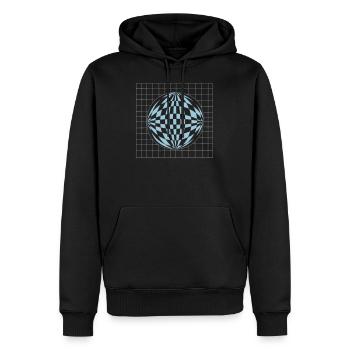 Kugel 3D - Männer Premium Bio Hoodie - Schwarz - Vorne - Nico (187cm)