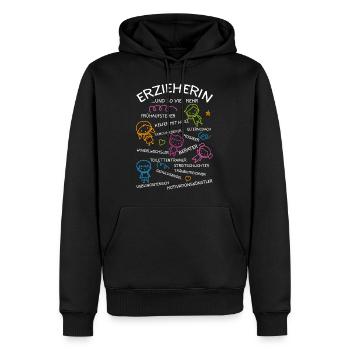 Erzieherin Kindergärtnerin Geschenkidee - Männer Premium Bio Hoodie - Schwarz - Vorne - Nico (187cm)