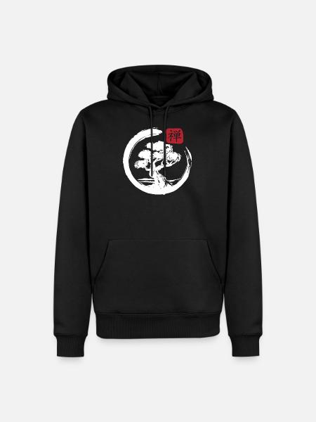 Aesthetic Japanese Bonsai Japan Art Japanese - Men’s Premium Organic Hoodie - black