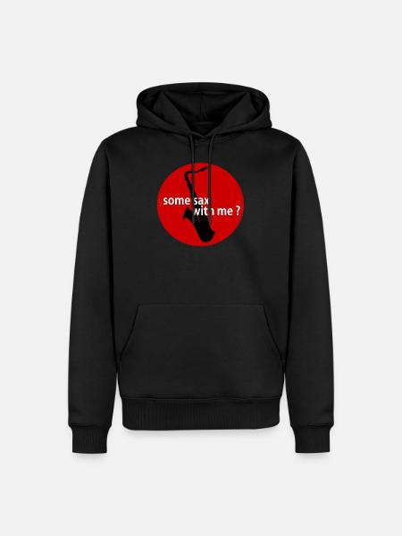 Some sax with me? - Men’s Premium Organic Hoodie - black