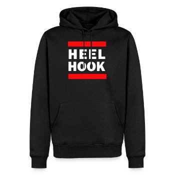 BrasilianischeJiu-Jitsu Fersenhaken BJJ - Männer Premium Bio Hoodie - Schwarz - Vorne - Nico (187cm)