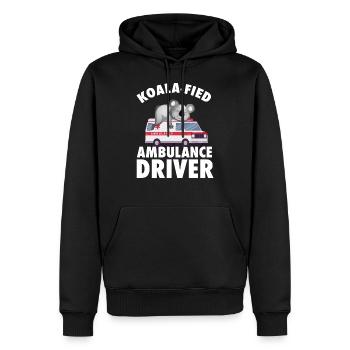 Koalafied Ambulance Driver Ambulance Parademic EMT - Sweat à capuche Premium bio Homme - noir - Devant - Nico (187cm)