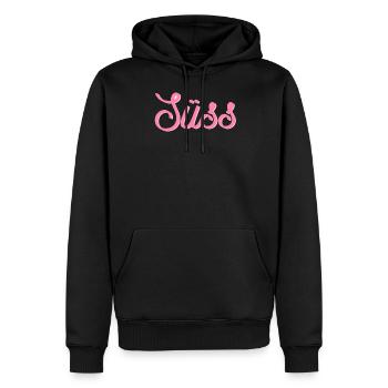 Süss - Männer Premium Bio Hoodie - Schwarz - Vorne - Nico (187cm)