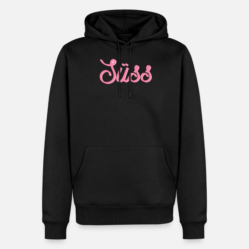 Süss - Männer Premium Bio Hoodie - Schwarz
