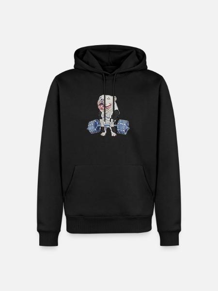 Muscle Bully - Männer Premium Bio Hoodie - Schwarz
