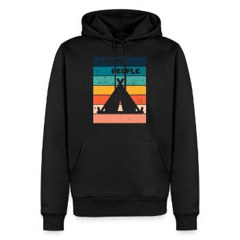 Camper - Sweat à capuche Premium bio Homme - noir - Devant - Nico (187cm)