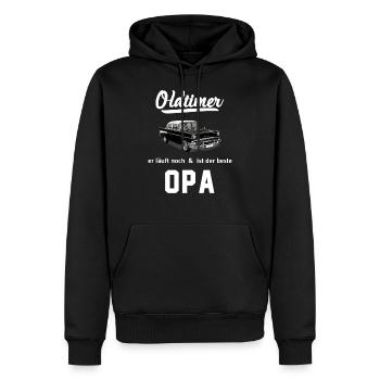 Opa outfit Enkel Spruch Bester der Welt Lustig - Männer Premium Bio Hoodie - Schwarz - Vorne - Nico (187cm)