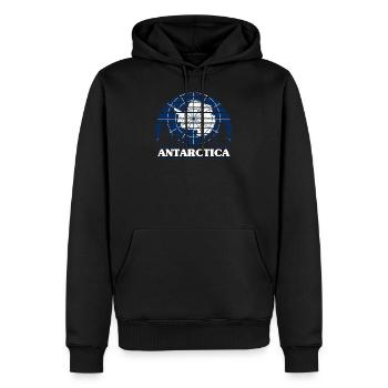 Antarktis - Männer Premium Bio Hoodie - Schwarz - Vorne - Nico (187cm)