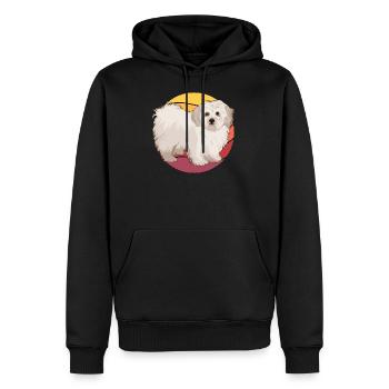 Malteser Retro Sunset - Sweat à capuche Premium bio Homme - noir - Devant - Nico (187cm)