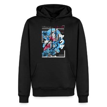 Japanischer Goldfisch Koi in Art Style - Männer Premium Bio Hoodie - Schwarz - Vorne - Nico (187cm)