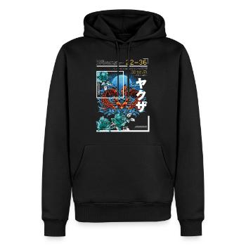 Koi Fisch Japan Art Style - Männer Premium Bio Hoodie - Schwarz - Vorne - Nico (187cm)