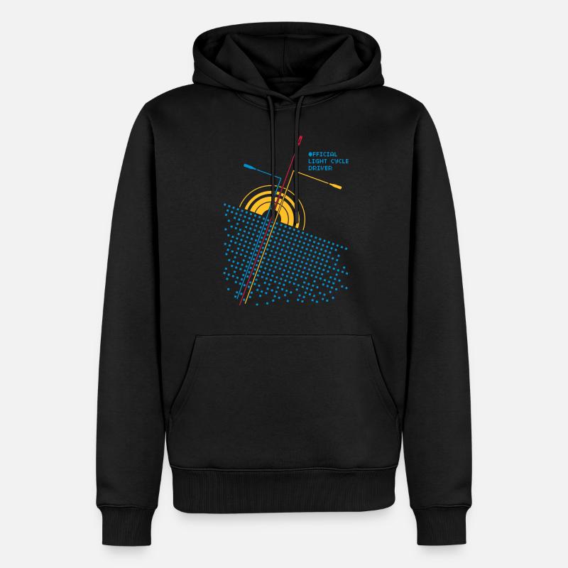Pilote officiel de lightcycle - Sweat à capuche Premium bio Homme - noir