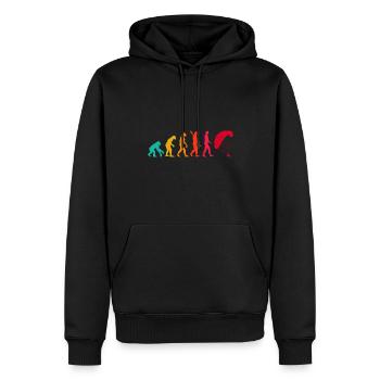 Evolution Graphic Paragliding Paraglider Skydiver - Männer Premium Bio Hoodie - Schwarz - Vorne - Nico (187cm)