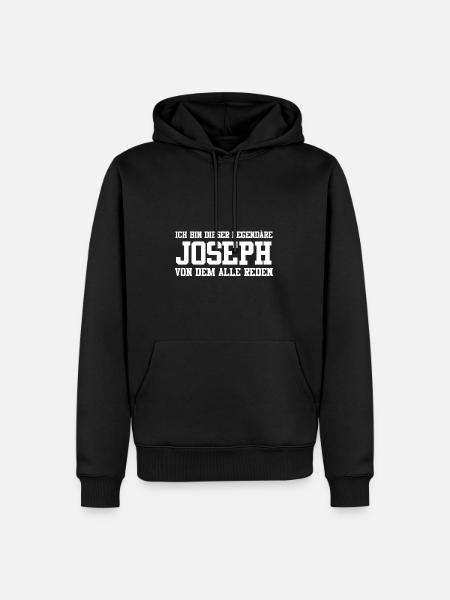 Joseph Name Design - Männer Premium Bio Hoodie - Schwarz