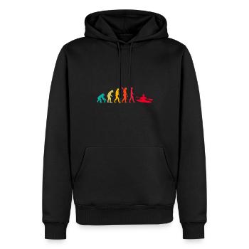 Evolution Graphic Kayaking Canoe Rowing Rower Padd - Männer Premium Bio Hoodie - Schwarz - Vorne - Nico (187cm)