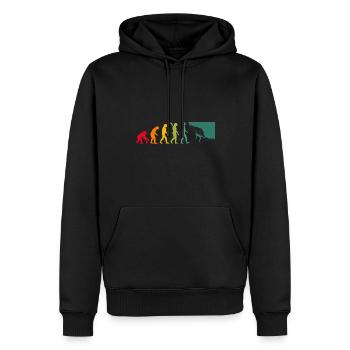 Evolution Graphic Climbing Climber Bouldering Boul - Männer Premium Bio Hoodie - Schwarz - Vorne - Nico (187cm)