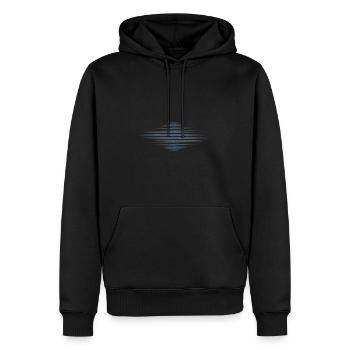 Ufo Fliegende Untertasse Optische Illusion Grunge - Männer Premium Bio Hoodie - Schwarz - Vorne - Nico (187cm)