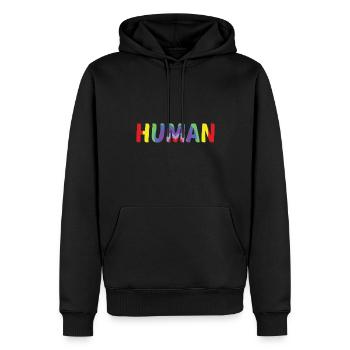 Human Pride Lgbtq Rainbow Transgender Bisexual Lov - Männer Premium Bio Hoodie - Schwarz - Vorne - Nico (187cm)