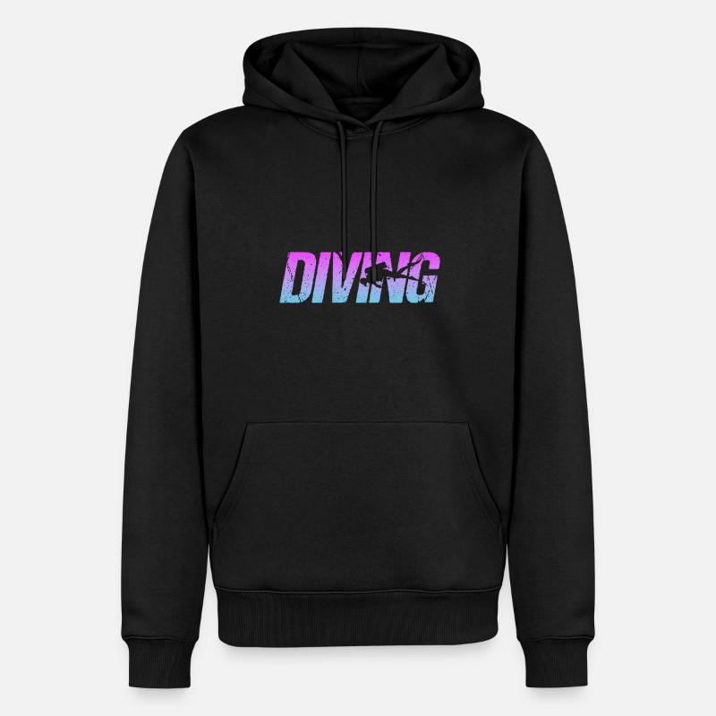 Tauchen - Männer Premium Bio Hoodie - Schwarz