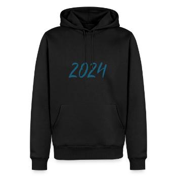 2024 Réveillon du Nouvel An Nouvel An - Sweat à capuche Premium bio Homme - noir - Devant - Nico (187cm)