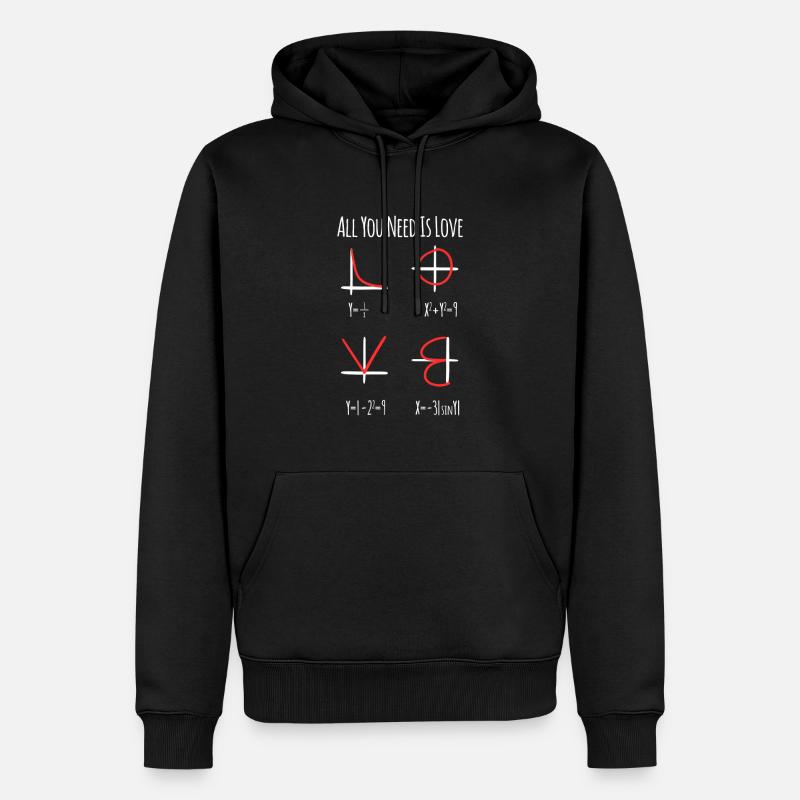 Mathe Nerd Lehrer - Männer Premium Bio Hoodie - Schwarz