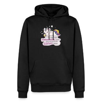 Kittykatacorn Einhornkatze - Männer Premium Bio Hoodie - Schwarz - Vorne - Nico (187cm)