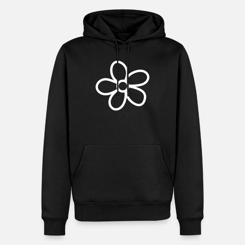 Floraison dessin floral - Sweat à capuche Premium bio Homme - noir
