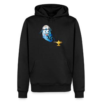 goldene orientalische Wunderlampe & Flaschengeist - Männer Premium Bio Hoodie - Schwarz - Vorne - Nico (187cm)